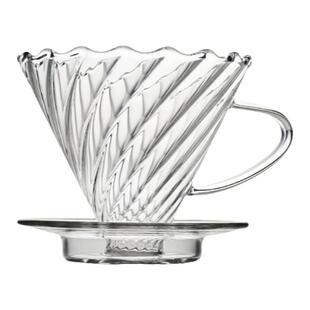 COFFEE JAZZ手冲咖啡滤杯耐热玻璃滴漏式滴滤器V60锥形漏斗过滤器