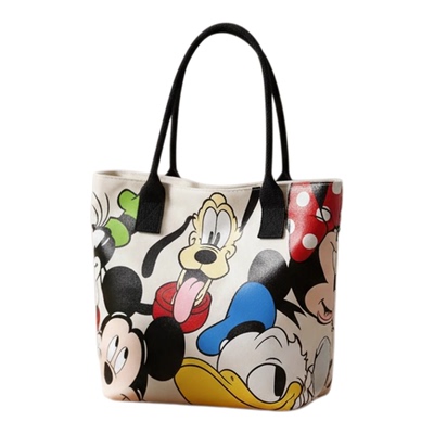 2025年新款百搭卡通动漫帆布包包学生包通勤包单肩托特包休闲包