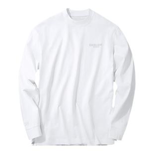 MrBu布先生纯棉长袖T恤男款上衣秋冬落肩款字母印花圆领KT15680