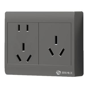 明装多功能八孔插座16A明装墙壁五孔暗装家用10孔20多孔插座面板