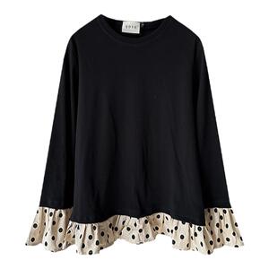 浪漫波点 大码女装胖mm2024年秋装冬装新款长袖打底衫显瘦t恤上衣