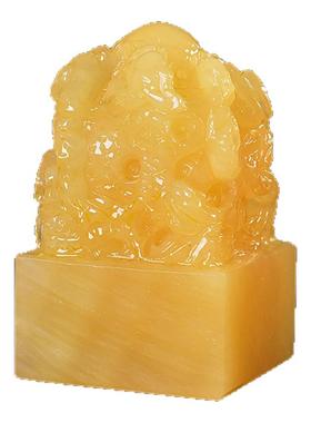 九龙玉玺印章米黄玉小号九龙摆件商务礼品活动用章厂家促销价