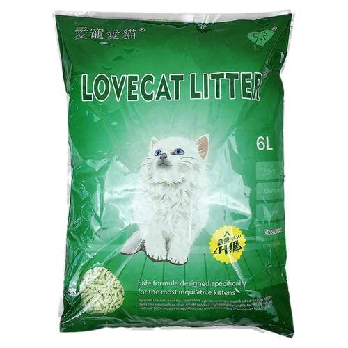 爱宠爱猫lovecat猫砂豆腐砂除臭结团绿茶原味无尘天然植物猫砂沙