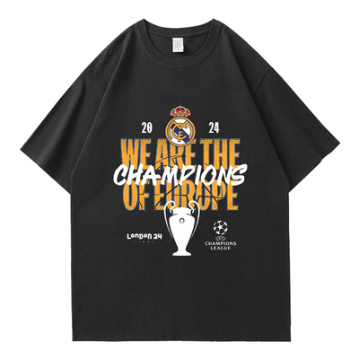 皇马15冠短袖T恤新款潮青少年