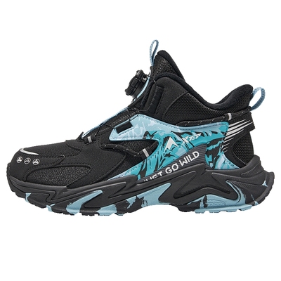 特步童鞋秋冬新款中大童男童旋钮扣保暖棉鞋儿童防滑加绒二棉鞋