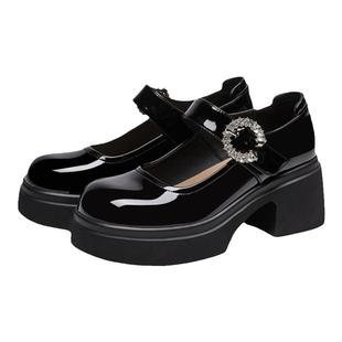 星期六玛丽珍鞋女厚底2025新款小皮鞋高跟学院风jk制服单鞋女