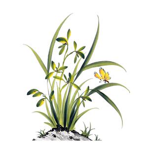 纯手绘真迹国画兰花水墨画写意花鸟兰草作品卧室书房宣纸字画成品