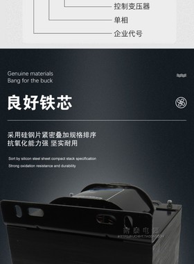 正泰交流控制变压器BK NDK-1000VA W 输入380V转220V出 单头