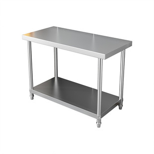 加厚不锈钢切菜桌面三层落地置物架单层灶台架两层饭店后厨打包台