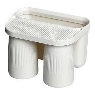 漱口杯置物架套装家用牙刷杯壁挂式磁吸刷牙洗漱杯牙缸杯一家三口