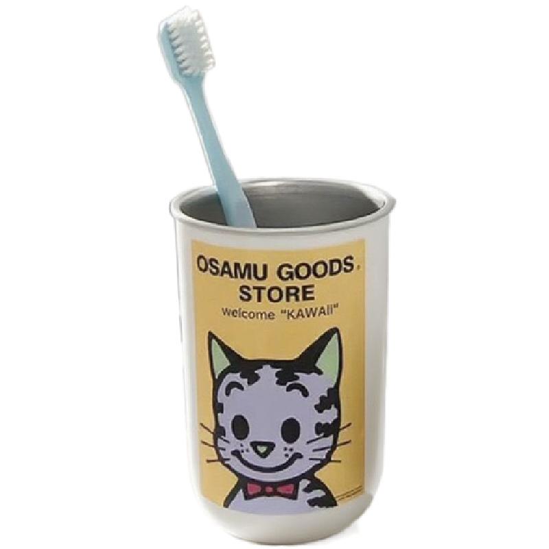 可爱漱口杯原田治304不锈钢家用牙刷杯情侣高颜值宿舍洗漱水杯ins