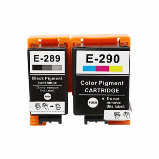 适用epson爱普生wf110墨盒289黑色T290彩色 wf100颜料便携式打印机墨盒T289 WF-110打印机维护箱T2950 非原装