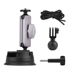 Flymile适用大疆Action5Pro/6/4车载支架运动相机吸盘支架OSMO360/Nano汽车前档玻璃固定支架手机拍摄配件