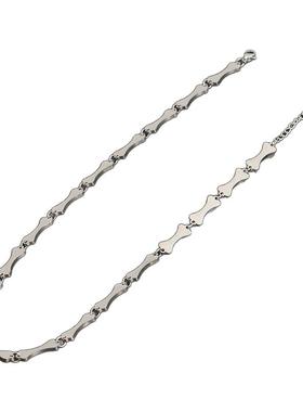 是你的小狼狗~钛钢不掉色拼接骨头项链男小众简约百搭锁骨链配饰