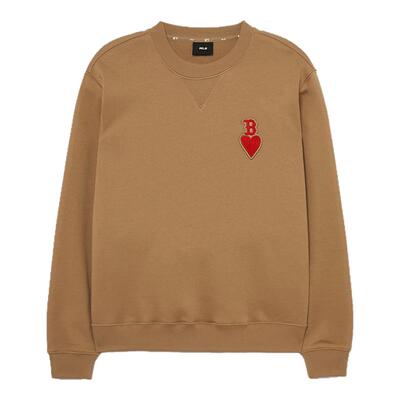 官方爱心刺绣logoMLB圆领