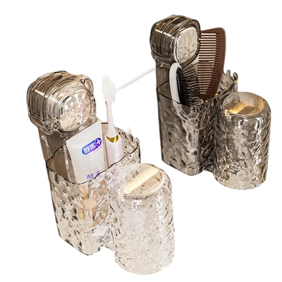 吸盘牙刷置物漱口杯刷牙壁挂式