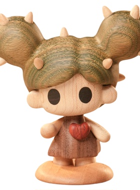 原创设计手办木质潮玩个性礼物桌面创意摆件原上城winki仙人球球