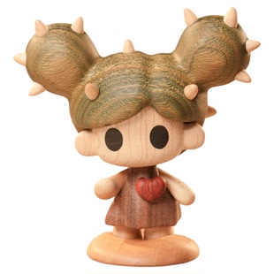 原创设计手办木质潮玩个性礼物桌面创意摆件原上城winki仙人球球