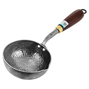 章丘泼油小锅长柄泼油锅热油小锅辅食小铁锅家用无涂层迷你煎蛋锅