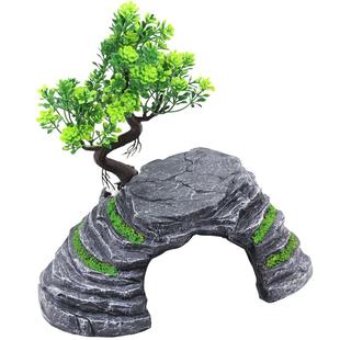 创意乌龟晒台爬台浮岛晒背台爬坡台陆龟缸爬宠浮台晒龟台躲避洞穴