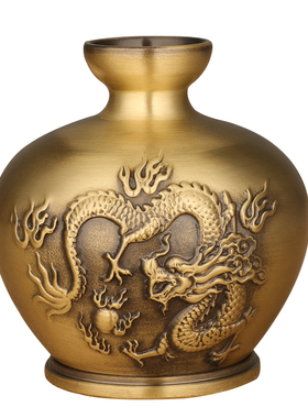 避火龙瓶子厨房西北角纯黄铜避火龙瓶黄碎石厨房在西北角汇财文化