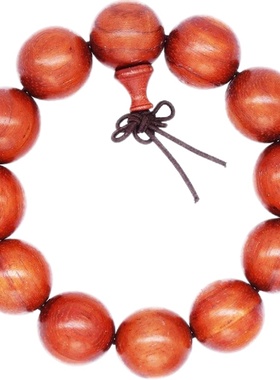 文玩巴西红色猫眼紫檀木佛珠手链