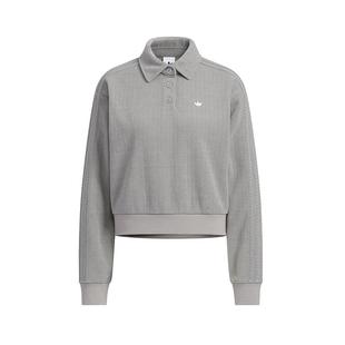 Adidas阿迪达斯三叶草女装2025冬季新款CHENILLE套头卫衣KS5981