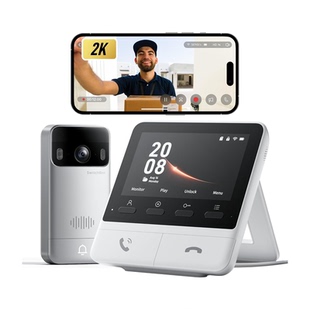 SwitchBot Video Doorbell门铃摄像头2K无线视频支持苹果Homekit