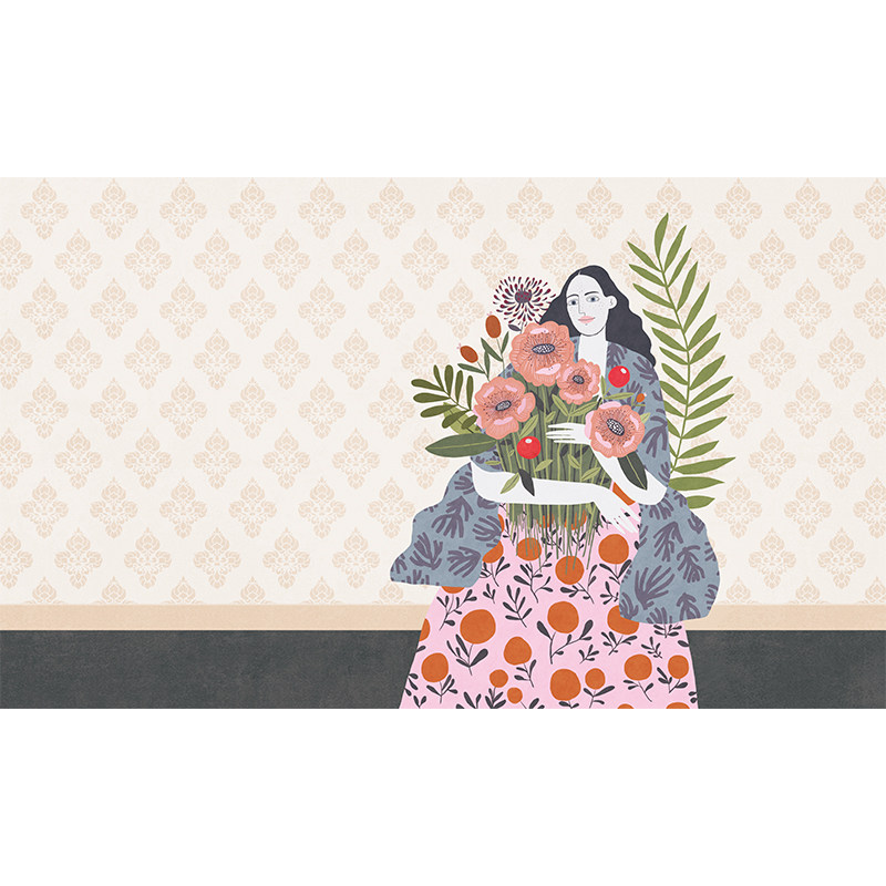 友美家壁纸上门施工背景墙壁画