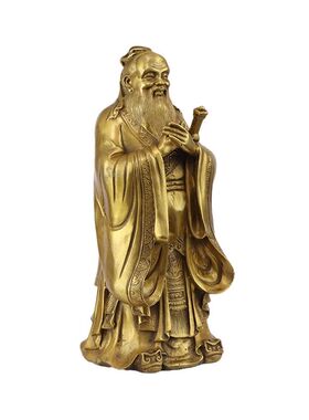 铜孔子摆件孔圣人佛像孔夫子神像
