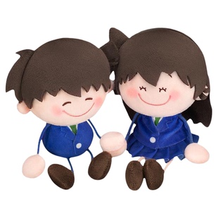 灵动创想名侦探柯南芽豆豆新一毛利兰周边玩偶挂件毛绒徽章盲盒