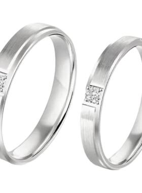 永恒之约情侣对戒指S925镀18K金