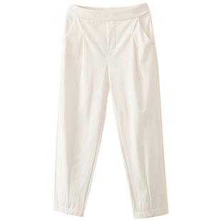 夏季大码200斤小个子薄款哈伦裤八分裤萝卜九分裤休闲裤宽松女裤