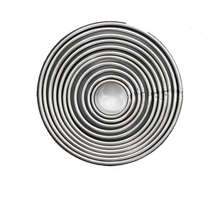 304不锈钢12头圆形光级切模西餐盘饰 圆形造型模具饼干模具切模