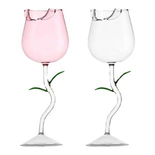 U Mi LIVING·丽叶 | 酒具可爱创意玫瑰花高颜值葡萄酒高脚红酒杯