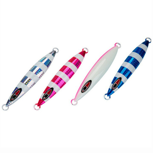 渔山海钓全夜光100g150g带鱼慢摇铁板钩假饵刀鱼300克四本鱿鱼钩