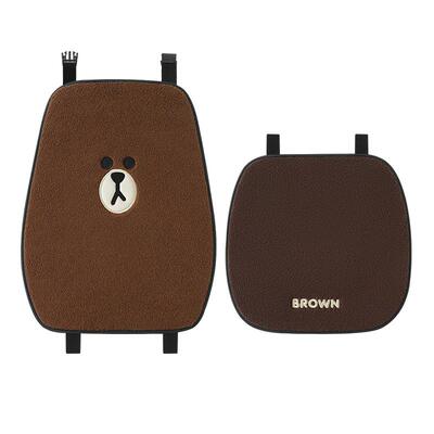 潮九玩五冬季可爱布朗熊汽车坐垫