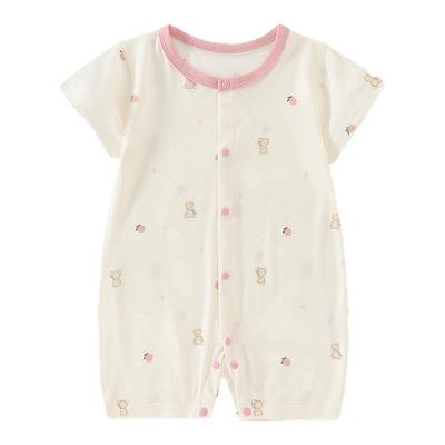 婴儿夏季薄款短袖连体衣哈衣