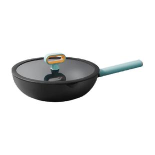 卡特马克双圈轻食北欧不粘锅家用炒锅不沾平底炒菜锅燃气灶电磁炉