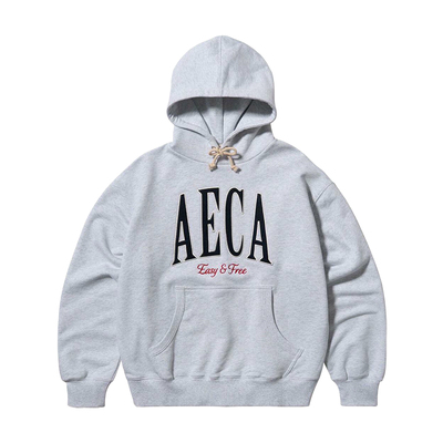 AECA AECA SYMBOL 毛毯连帽卫衣-浅灰色 MUSINSA韩国官网直邮进口