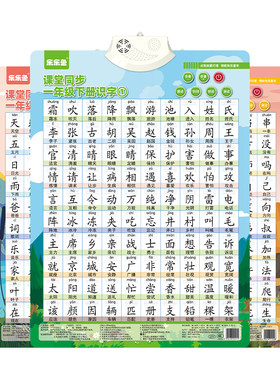 全套一年级上册下册识字有声挂图幼儿童学前识字手指点读发声挂图