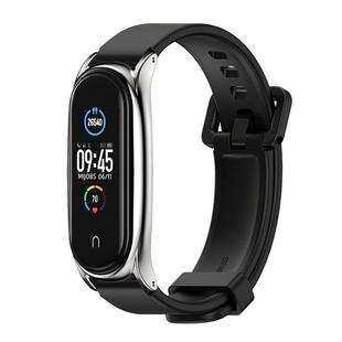 米布斯适用小米手环10/9/8表带6/5/4腕带nfc小手腕带金属壳硅胶运动手表带表壳配件替换手环带男生女士小手腕