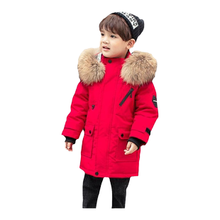男童羽绒服中小童2026新款儿童羽绒服中长款男宝冬季加厚外套批发