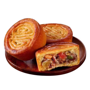 正宗蛋月烧月饼老式五仁豆沙红枣泥黑芝麻蛋黄味山东小零食旗舰店