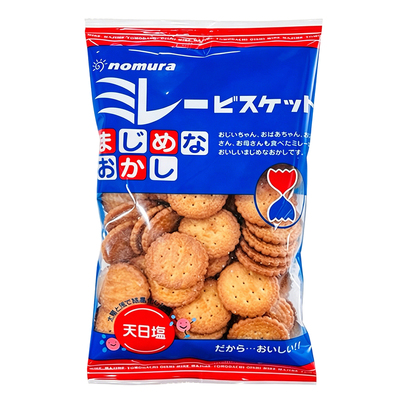 日本进口野村煎豆天日盐米勒饼干