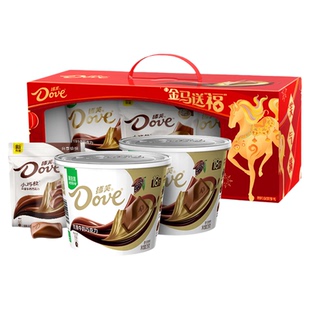 德芙金马送福礼盒装516g牛奶巧克力丝滑桶装年货新年休闲送朋友礼