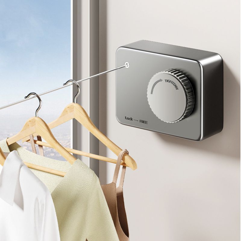 隐形晾衣绳晾衣服神器绳子室内架阳台隐形钢丝绳免卫生间打孔伸缩