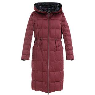 乔万尼双面穿羽绒服女商场新款时尚冬季收腰保暖连帽外套长款过膝