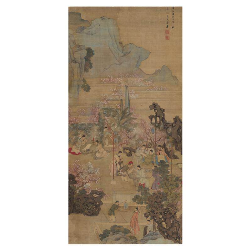 清吕焕成春夜宴桃李园图画
