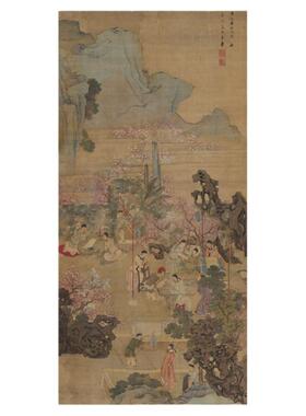 清吕焕成春夜宴桃李园图画